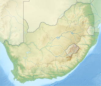 Mapa de ubicación del Cabo de Buena Esperanza en Sudáfrica