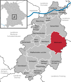 Detalle cartográfico del área de asentamiento en Baviera