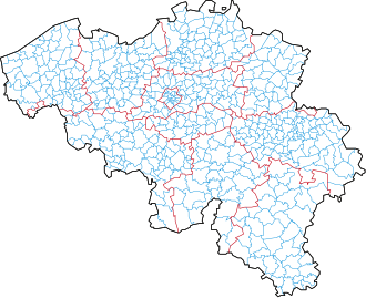 Mapa administrativo de Bélgica