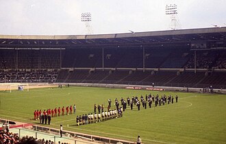 Vista panorámica del Estadio de Wembley original