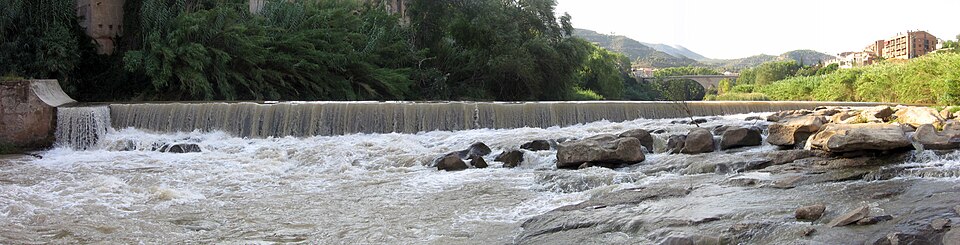 El río Llobregat a su paso por Monistrol de Montserrat