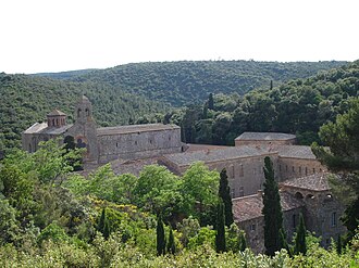 Vista panorámica de la Abadía de Fontfroide