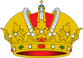 Representación de una corona imperial de diseño tradicional.