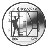 Moneda conmemorativa con el Modulor.