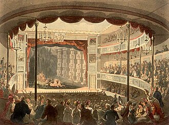 Representación escénica en el Sadler's Wells alrededor de 1808