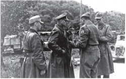 Reunión militar entre oficiales aliados y alemanes tras la rendición