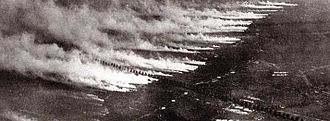 Ataque con cilindros de gas durante la Primera Guerra Mundial