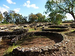 Restos arqueológicos del castro de Cividade de Terroso en Portugal