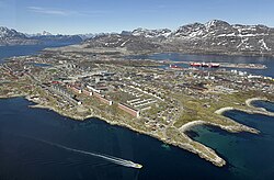 Paisaje costero histórico de Nuuk