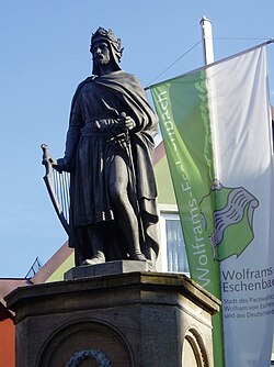 Monumento a Wolfram von Eschenbach en su ciudad natal