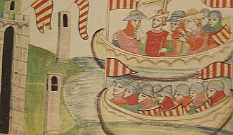 Pedro III de Aragón llegando a Sicilia