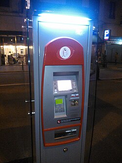 Máquina expendedora de billetes de transporte