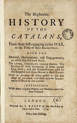 Portada de The Deplorable History of the Catalans