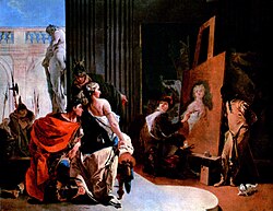 Alejandro el Grande visita a Apeles