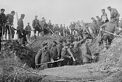 Trinchera búlgara en 1918