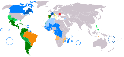 Distribución de las lenguas más habladas