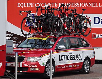 Vehículo oficial del equipo ciclista Lotto