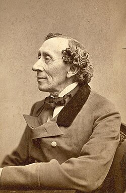 Retrato histórico de Hans Christian Andersen en 1869