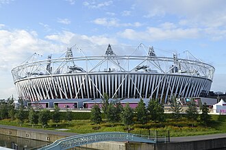 Instalaciones del estadio en el Campeonato Mundial de Atletismo de 2017