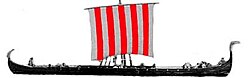 Imagen de un barco vikingo o drakkar