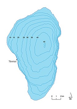 Batimetría del lago de Tiberíades