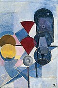 Composición II Naturaleza muerta de Theo van Doesburg de 1916 en el Museo Thyssen-Bornemisza
