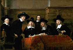 Los síndicos de los pañeros (1662), de Rembrandt