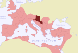 Mapa histórico de la región de Panonia en el Imperio romano