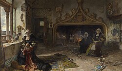 Pintura de Francisco Pradilla sobre Juana en Tordesillas