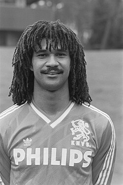 Ruud Gullit con la selección neerlandesa en marzo de 1988