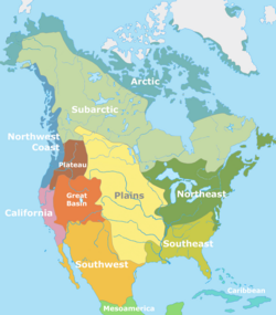 Áreas culturales de Norteamérica según Kroeber