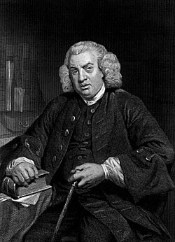 Retrato grabado de Samuel Johnson basado en el original de Joshua Reynolds