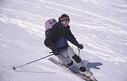 Esquiador de estilo Telemark