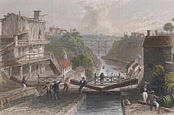 Esclusas dobles en Lockport, Canal Erie