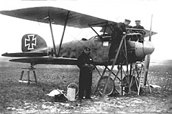 Ernst Udet junto a su Albatros D.III
