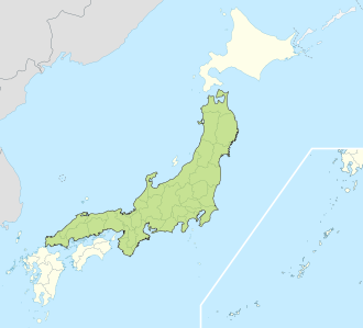 Representación cartográfica del relieve de Honshu