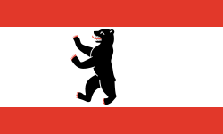 Bandera y escudo de Berlín Occidental