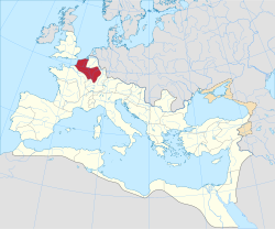 Representación cartográfica de la Galia Bélgica