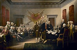 Ilustración sobre la Declaración de Independencia de los Estados Unidos