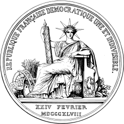 Sello de la República Francesa diseñado en 1848