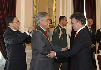 Ceremonia de condecoración presidencial en la Casa de Nariño
