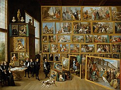 Interior de la galería de Bruselas por David Teniers