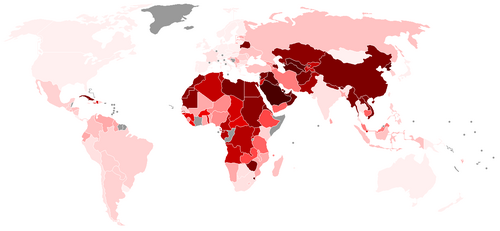 Mapa de la serie Polity IV