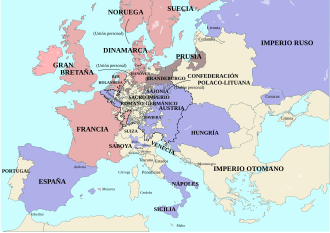 Mapa de las coaliciones europeas