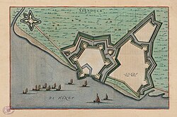 Antiguo mapa geográfico de la región