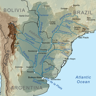 Mapa general de la Cuenca del Plata
