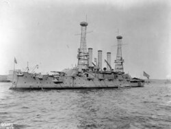 Fotografía histórica del USS Missouri en 1912