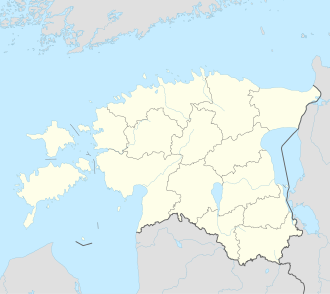 Mapa que muestra la ubicación de Tartu dentro de Estonia