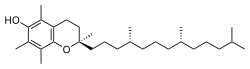 Representación química de la vitamina E