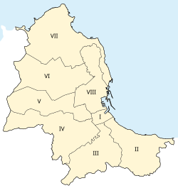 Mapa de las circunscripciones de Palermo